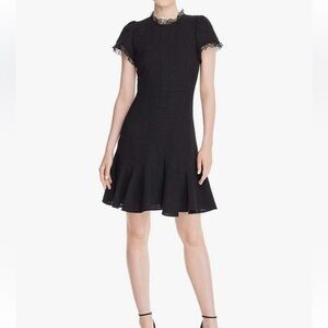 Rebecca Taylor black tweed lace professional‎ office brunch classic NWT 6